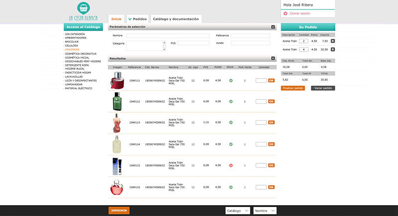 Marketplace - Catalogue & Warehouse Home Page