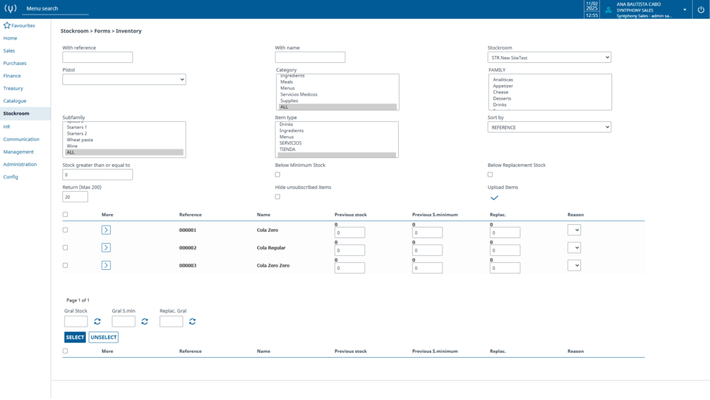 Syntphony Sales - ERP - Inventory
